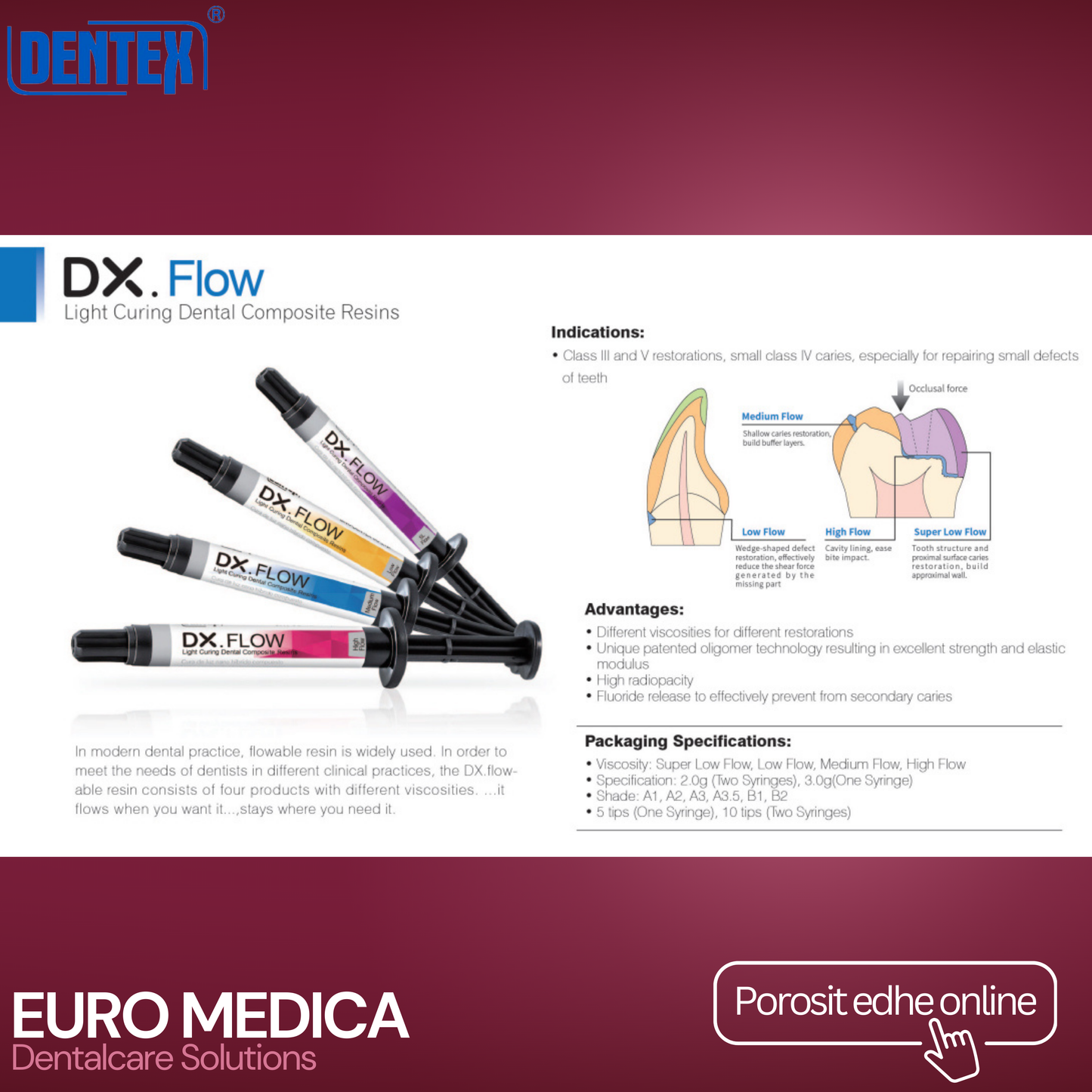 Nano Flowable Light Cure Composite - DX Flow
